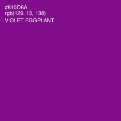 #810D8A - Violet Eggplant Color Image